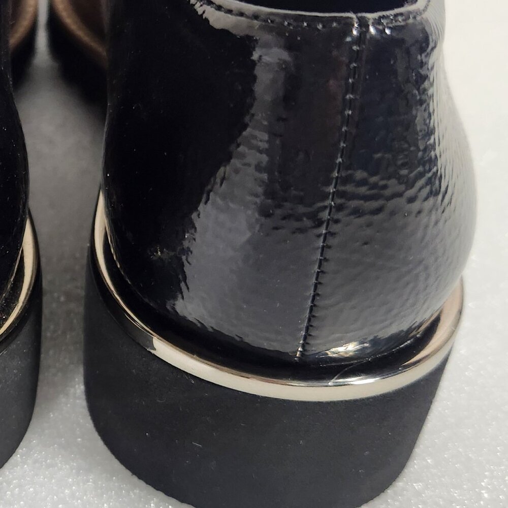 FRANCO SARTO Charles Pebbled Patent Lace-Up Loafers Size 7.5M - Picture 8 of 15